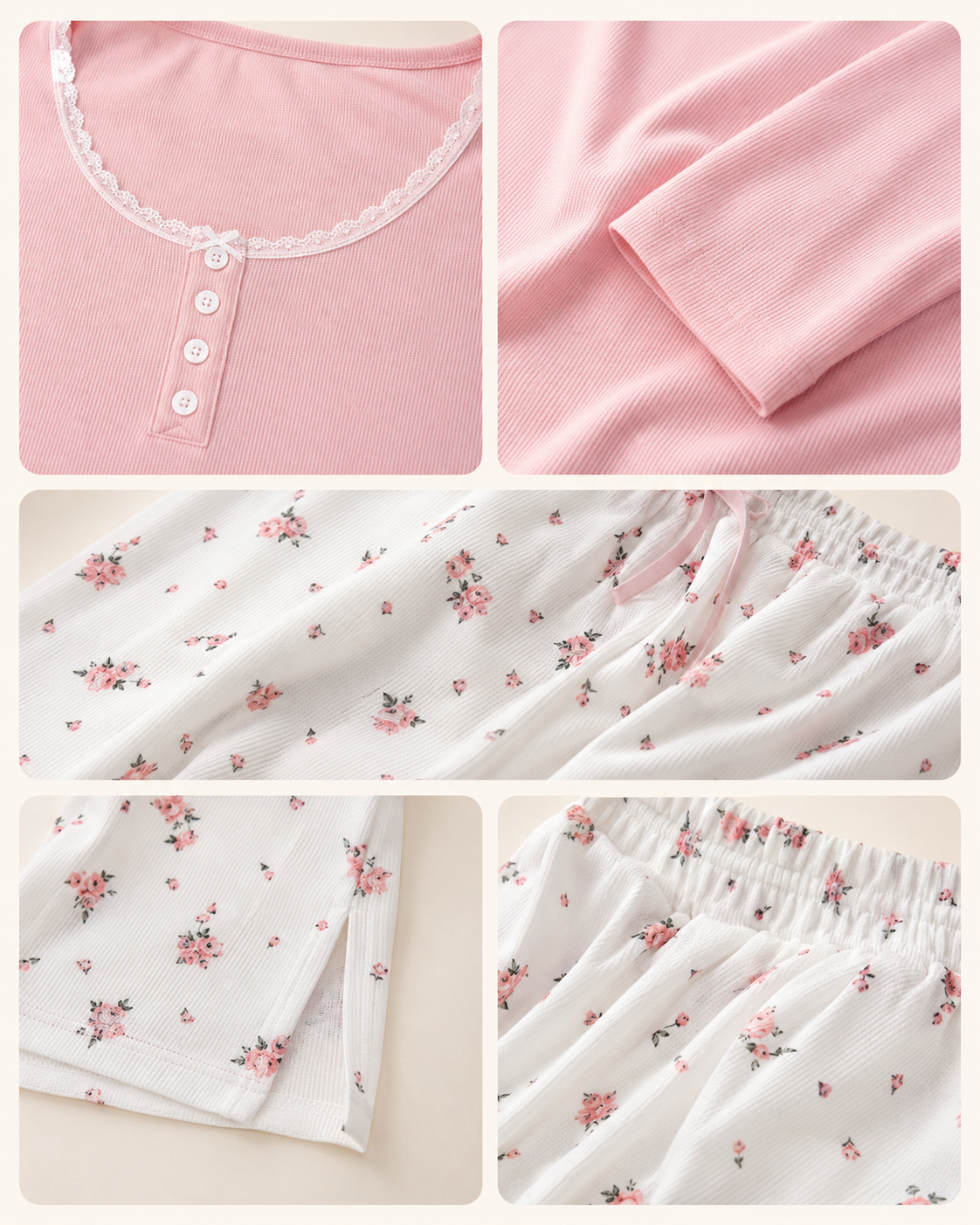 Pretty Nights, Peaceful Mornings — Pink Floral Pyjama Set