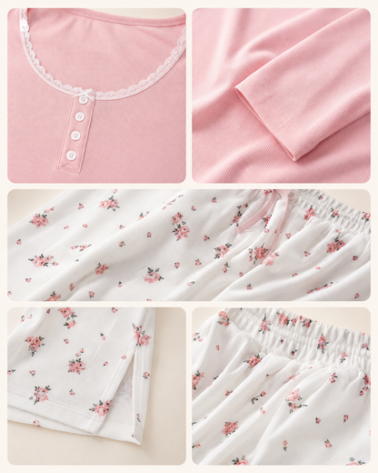 Pretty Nights, Peaceful Mornings — Pink Floral Pyjama Set
